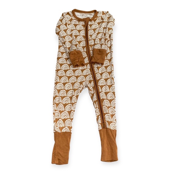 Little Sleepies Other - Little Sleepies Rust Rainbows Bamboo Zippy - Size 3-6 months